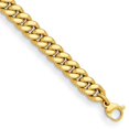 thumbnail image 5 of Auriga Fine Jewelry 14K Yellow Gold Polished 8.8mm Curb 8 inch Bracelet for Women, 5 of 6