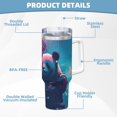 thumbnail image 5 of Sikiie DJ Panda Hot Air Balloon Insulated Stainless Water Bottle Lid Travel Mug Cup Insulated Tumblers Cup 40oz Ice Bully With Handle, 5 of 8