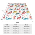thumbnail image 3 of Honeii Dinosaur Print Fleece Blanket - Throw Blanket for Bed, Sofa, Couch, Camping, and Travel , Microplush Ultra Soft Warm Blanket-60"x50", 3 of 7