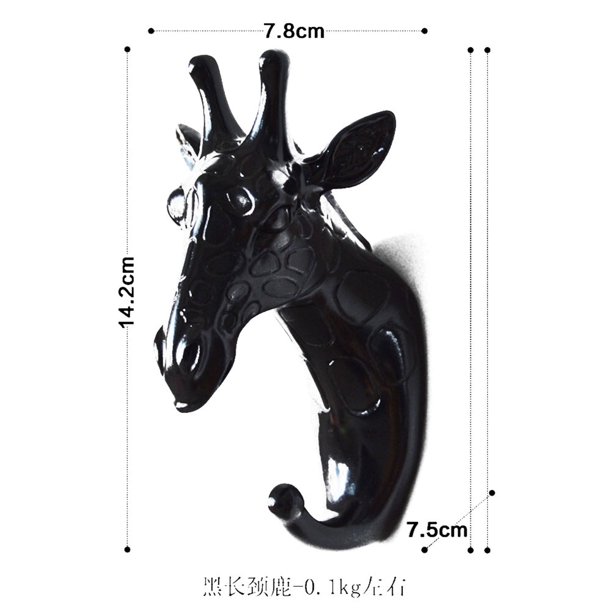 TRKIYQC Colgador de Ropa para casa, Gancho Decorativo con Forma de Cabeza de Animales en Oro/Negro/Blanco para Pasillo, Vestuario, Armario TRKIYQC casual