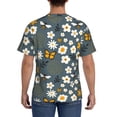 thumbnail image 2 of Naloa Flowers and Bee Men's T-Shirt Sport T-shirt Men's Basic Tee Casual Men's Shirt, Round Neck, Short Sleeves - X-Large, 2 of 5