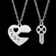thumbnail image 1 of 2 Pcs/Set Best Friend Necklaces Key To The Heart tone Pendant Necklaces Lock And Key Best Friend Bff Necklace Heart Best Friends, 1 of 5