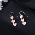 thumbnail image 4 of Solid 925 Sterling Silver Love Heart Drop Earrings for Women Teens Sweet Heart Dangle Earrings Hook Earrings, 4 of 15