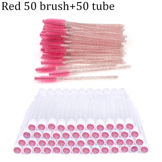 Tubo de cepillo de cejas reutilizable, cepillo de pestañas desechable, cepillo de cejas reemplazable, a prueba de polvo, cepillo de maquillaje de diamante roto brillante Tan Jianjun unisex