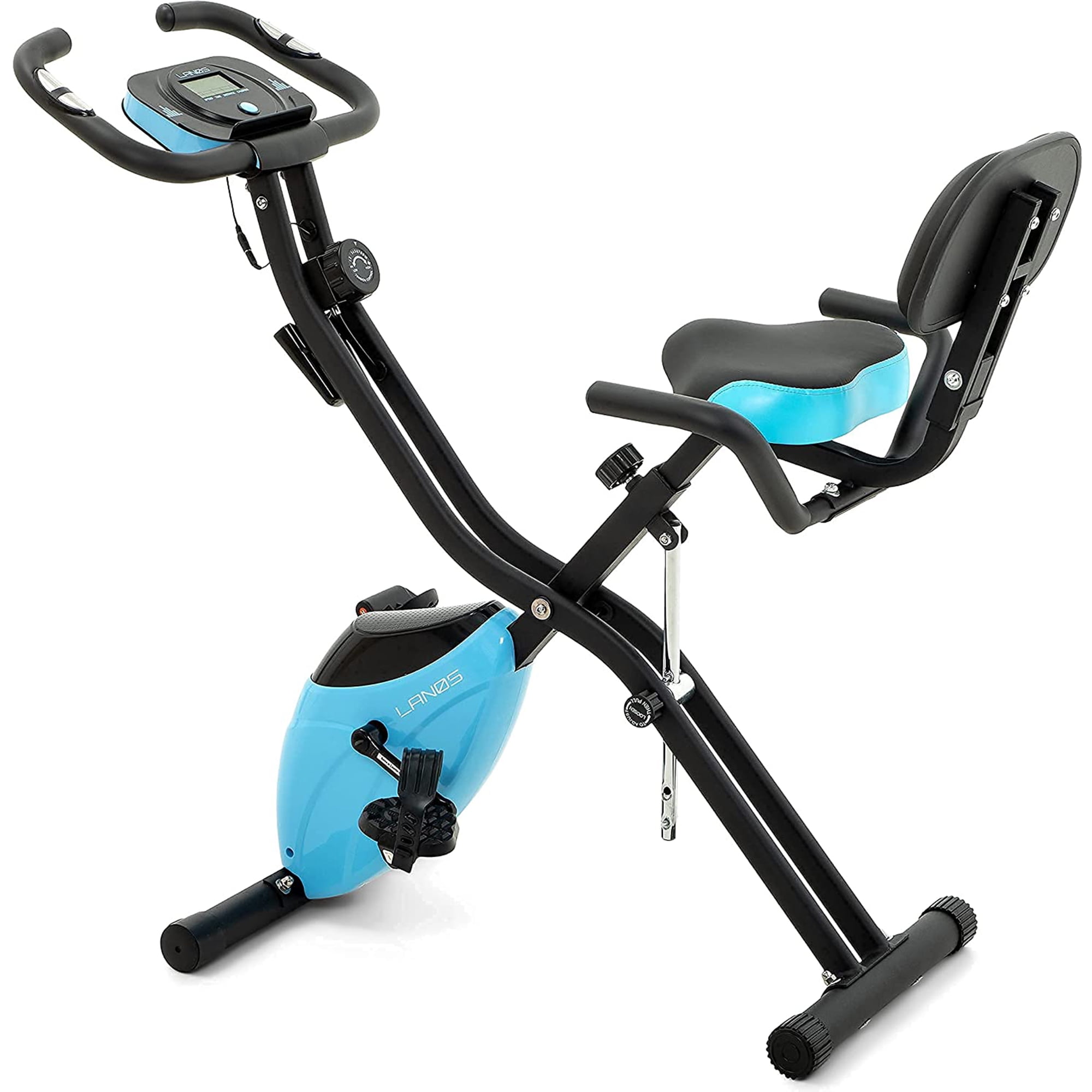 Lanos Brands Foldable Exercise Bike Home Workout Equipment 10Level