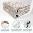 thumbnail image 4 of Quilts Twin XL Size Bedding Set, Spring Tan Cobweb Lightweight Quilted Comforter, Abstract Minimalist Farmhouse Lines Soft Reversible Bedspread Coverlet with Pillow Covers for All Season, 68" x 98", 4 of 9