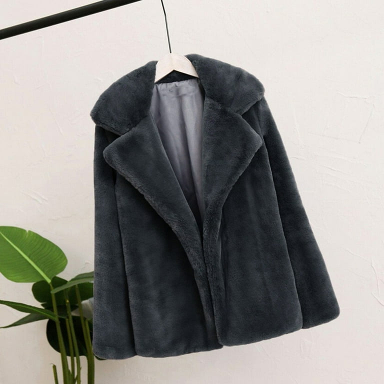 Fashion Rabbit Fur Pure Color Coat