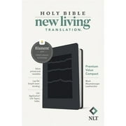 Tyndale House Publishers 331941 NLT Premium Value Compact Bible Filament Enabled, Black Mountainscape Leather