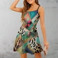 thumbnail image 3 of Abstract Leopard Print Geometric Art Sleeveless Dresses Slip Dress Women's Dresses Dresses For Womens, 3 of 6