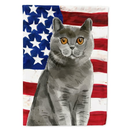 Carolines Treasures Ck3033Chf British Shorthair American Flag Flag Canvas House Size Large Multicolor