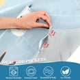 thumbnail image 3 of Yayeee Kitchen Curtains Tier Pair Light Filtering 27"x24" Rod Pocket Short Cafe Window Panel, Blue Rabbits, 3 of 7