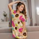 thumbnail image 3 of Disketp Donuts para Camisón Corto de Manga Corta para Mujeres, Camisón Cómodo con Escote Redondo, Bonito y Confortable, 3 of 6