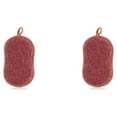 thumbnail image 2 of Wweixi Tampon à Récurer de Cuisine Double Face en Microfibre pour Casseroles, Poêles et Vaisselle, Récurant de Nettoyage Réutilisable, Éponge Ménagère, Lavage de Poussière de Paume, Rouge, Ensemble de 2, 2 of 6