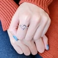 thumbnail image 4 of Rings for Women Silver 316L Stainless Steel DA164 - AAA Grade Cubic Zirconia in Clear, 4 of 6