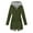 Army Green, variant on Raincoat for Women Solid Striped Lined Rain Jackets Waterproof Outdoor Plus Size Hooded Lightweight Rain Coats