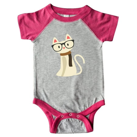 

Inktastic Hipster Cat Gift Baby Boy or Baby Girl Bodysuit