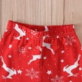 thumbnail image 5 of Conjunto de 2 piezas de camiseta y pantalones de alce de nieve de manga larga para niños y niñas, ropa de Año Nuevo para bebés y niños, 5 of 5