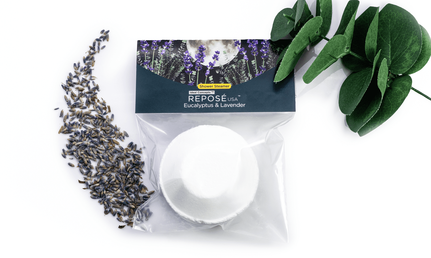Ideal Concepts Repose Shower Steamer with Eucalyptus and Lavender