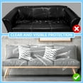 thumbnail image 5 of Sofa Cover PE Transparent Furniture Covers Dustproof Sofa Covers Easy to Install Detachable Furniture Covers Flexible Easy to Use Sofa Covers Safe Reliable Suitable for Bedrooms, 5 of 10