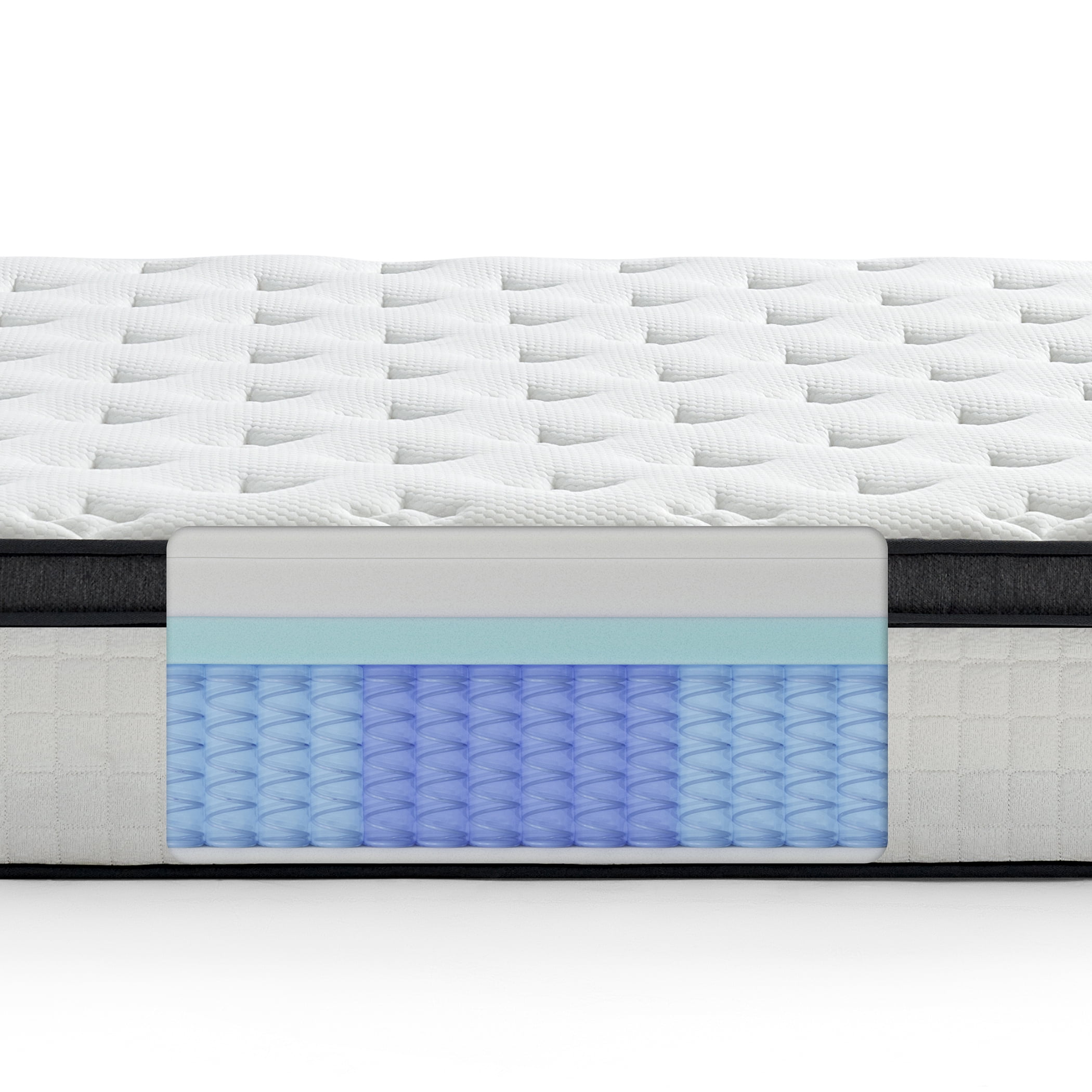 Vumece Full Size Mattress, 10 Inch Medium Firm Full Mattress in a Box, Hybrid Mattress with Individually Pocketed Coils for Targeted Support, Motion Isolation, CertiPUR-US Certified