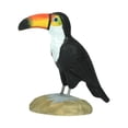 thumbnail image 2 of Figura de pájaro de madera tallada a mano, pequeña, obra de , figura coleccionable única, decoración del hogar, estatua de tucán, escultura animal, 2 of 9