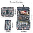 thumbnail image 6 of InnOrca Portable Travel Toiletry Bag Home Cosmetic Organizer Makeup Bag, Blue  Flower, 6 of 7
