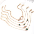 thumbnail image 4 of Womens Bohemian Bracelet Set 5 Piece Crystal Heart Bracelets Diamond Accent Alloy Jewelry for Wedding Engagement and Fashion Bracelets for Women, 4 of 6