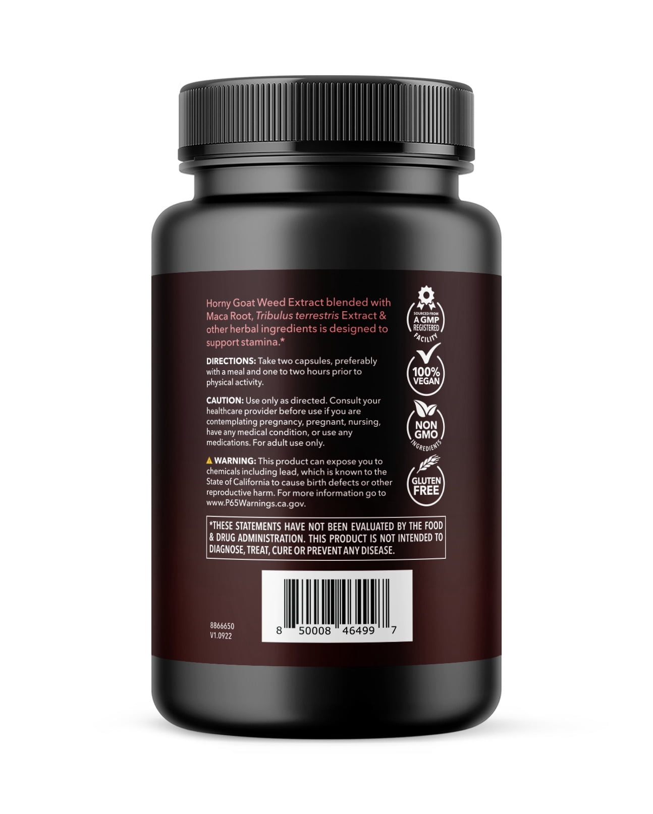 Havasu Nutrition Horny Goat Weed Supplement with Tongkat Ali for Men and Women, 120 Capsules