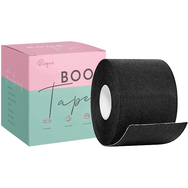 Risque Breast Lift Tape for Lift & Fashion Bra Alternative of Breasts (Black)
