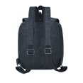 thumbnail image 2 of Bolso Bolso de hombro de lona Unisex Bolsillo en el pecho Color Estudiante Oficina Mochila Accesorio, Negro Yuarrent AP001077-03B, 2 of 7