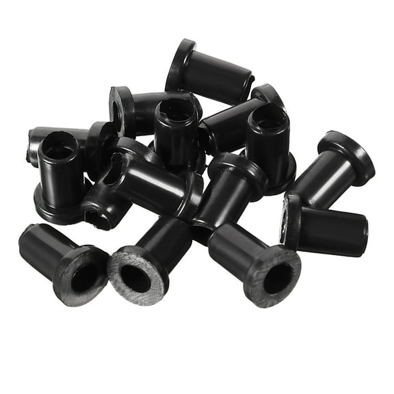 15Pcs 5mm Inner Dia Strain Relief Cord Boot Protector Cable Sleeve Black