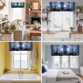 thumbnail image 5 of Lion Valance Curtain Watercolor Lion Fantasy Moon Mystic Natural Scenery Window Valances Rod Pocket Short Curtains Window Treatments for Kitchen Bedroom Bathroom Laundry 56" x 16", 5 of 9