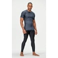 thumbnail image 5 of DEVOPS 3 Pack Men's Athletic Short Sleeve Compression Shirts (Large, Black/Charcoal/White), 5 of 7