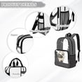 thumbnail image 6 of Xoenoiee Pug Dog Polka Dot Print 17 Inch Clear Backpack PVC See Through Transparent Bookbag with Padded Straps, Large Capacity School Bag for Girls Elementary Middle School Travel Daypack, 6 of 7