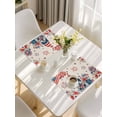 thumbnail image 5 of 4th of July Placemats Set of 4, Retro Patriotic Gnomes Flowers Flag Firework Placemats for Dining Table, Place Mats for Kitchen Tabletop, Waterproof Wipeable Dining Table Mats Set, 5 of 9