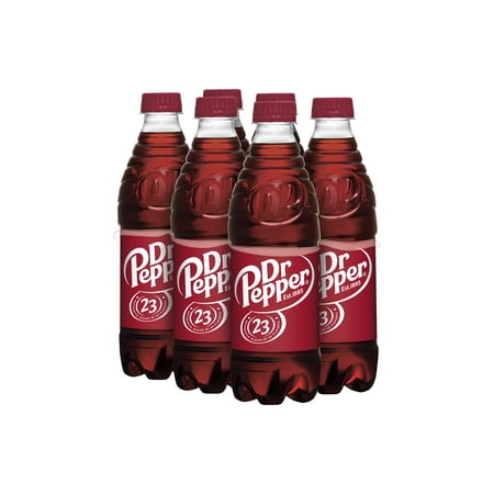 Dr Pepper Soda Pop, 16.9 fl oz, 6 Pack Bottles