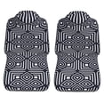 thumbnail image 5 of XMXT 2Pcs Car Seat Cover Decor Protector, Monochrome Geometric Print Bucket Auto Front Seats Covers Fits for Cars SUVs Trucks, Universal Fit, 5 of 9