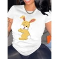 thumbnail image 2 of Casual Women'S Fashion T-Shirt Round Neck with Animal Pattern Polyester for Leisure Wear, 2 of 8