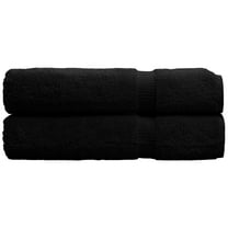 Luxury Hotel & Spa Quality, Quick Dry 100% Turkish Cotton 700 GSM, Eco Friendly Towel, for Bathroom Oversize Dobby Border Bath Towels 35 X 70 (Bath Sheet Towel Set of Black )