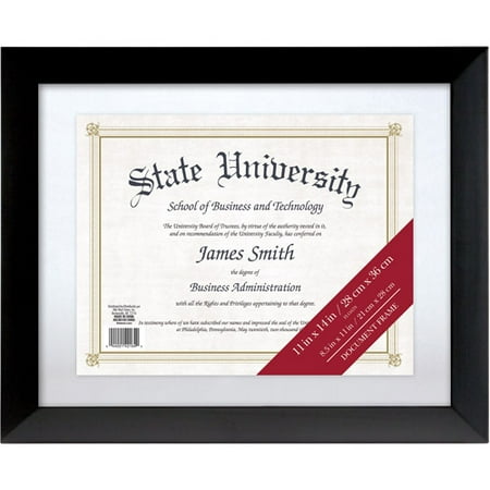 11 X 14 Float Document Plastic Frame Black Finish