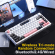 thumbnail image 2 of LEOBOG-teclado mecánico de aluminio Hi8/Hi8SE, Kit de barras, 75% inalámbrico personalizado, 3/5 pines, intercambio en caliente, junta retroiluminada RGB, teclado de juego, 2 of 5