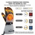 thumbnail image 2 of MOUNT TEC Explorer 5 Skiing & Snow Gloves 3-Finger Waterproof & Windproof Winter Cold Weather Gloves for Men & Women Heated Gloves Heating Mitten (Yellow, XL), 2 of 7