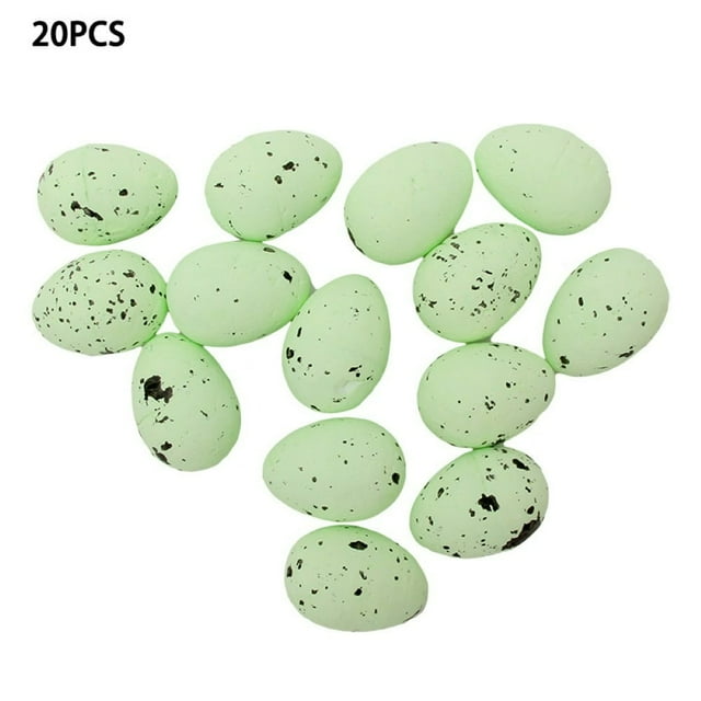20Pcs Easter Foam Bright Color Artificial Bird Pigeon Egg Home Party Favor Decor