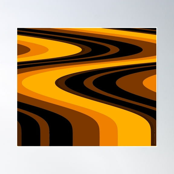 Groovy Wave 010 Poster Wall Art, Modern Wall Decor, 8x12 UNFRAMED