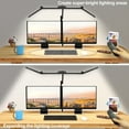 thumbnail image 5 of Desk Lamp with Clamp, Architect Led Desk Lamp for Home Office with Remote Control, 24W Ultra Bright Auto Dimming Computer Light Adjustable Table Light for Working Workbench (Remote), 5 of 5