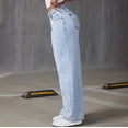 thumbnail image 7 of Kiijoy Tween Girls High Waisted Jeans Bow Embroidery Straight Leg Denim Pants, Sizes 12-13, 7 of 7