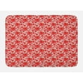 thumbnail image 1 of Strawberry Bath Mat, Slices of Strawberries Pattern as Graphic Image, Plush Bathroom Decor Mat with Non Slip Backing, 29.5" X 17.5", Fern Green Vermilion, by Ambesonne, 1 of 2