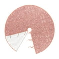 thumbnail image 3 of Bingfone Christmas Tree Skirt Mat Christmas Decoration Interior 48"-Rose Gold Pink Glitter, 3 of 8