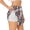 White, variant on Black Snake Print Women's Running Double Layer Shorts High Waisted with Pockets Elastic Yoga Workout Athletic Gym Sports