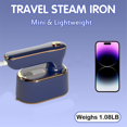thumbnail image 4 of Travel Steamer Iron for Clothes Mini-Portable Ironing Machine Travel Small Portable Steam College Essentials Steamer US,1 * Ironing Machine, 4 of 9